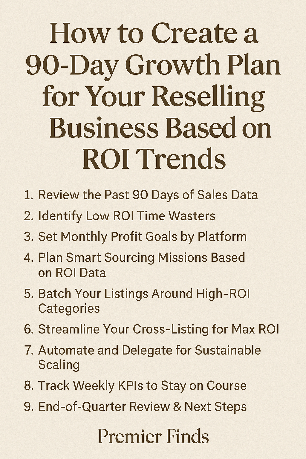 How to Create a 90-Day Growth Plan for Your Reselling Business Based on ROI&nbsp;Trends