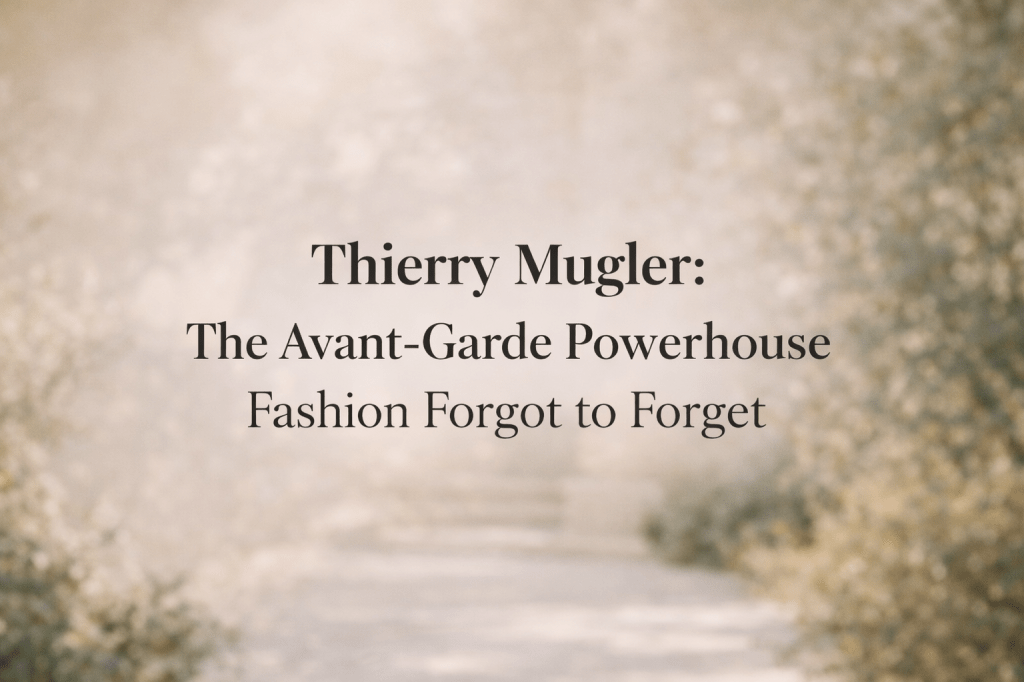 Thierry Mugler: The Avant-Garde Powerhouse Fashion Forgot to Forget (And Why Vintage Mugler Is Having a&nbsp;Moment)